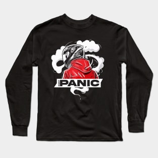 Motocycle rider don't panic Long Sleeve T-Shirt